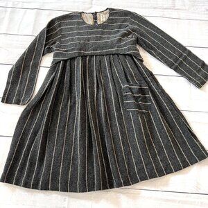Treehouse By Anja Schwerbrock Gray Striped Dress